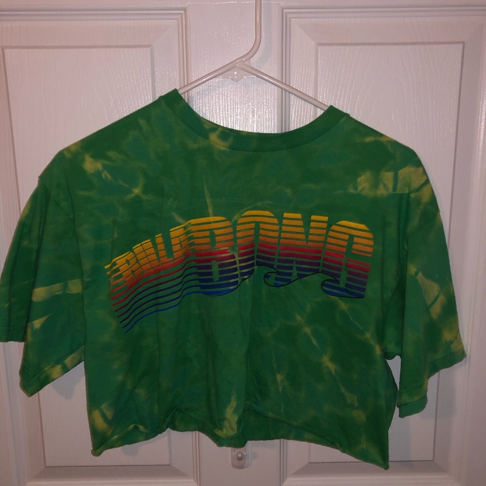 Billabong cropped and bleach dyed t-shirt
